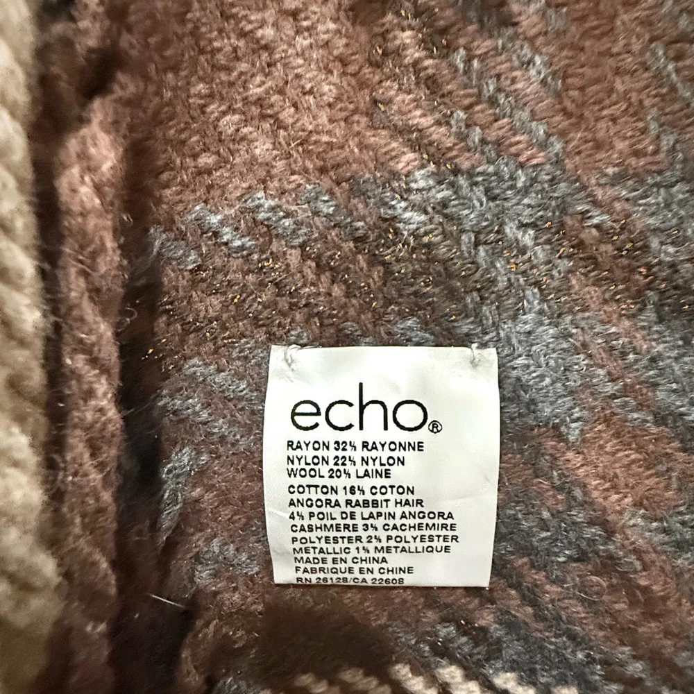 Plaid Fringe Throw scarf
